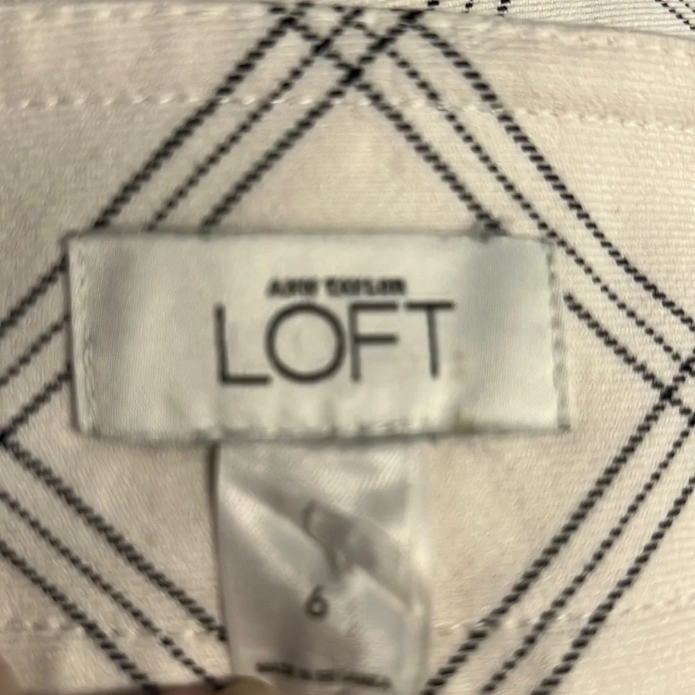 Ann Taylor Loft Plaid Skirt Side Zipper size 6
